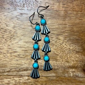 Lucky Brand turquoise/silver earrings